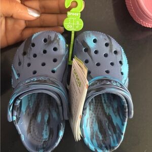 CROCS Kids Blue and Black Water Shoes